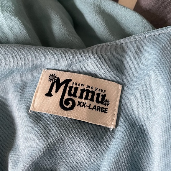 Show Me Your Mumu Caitlin Ruffle Dress XXL teal - Picture 16 of 16